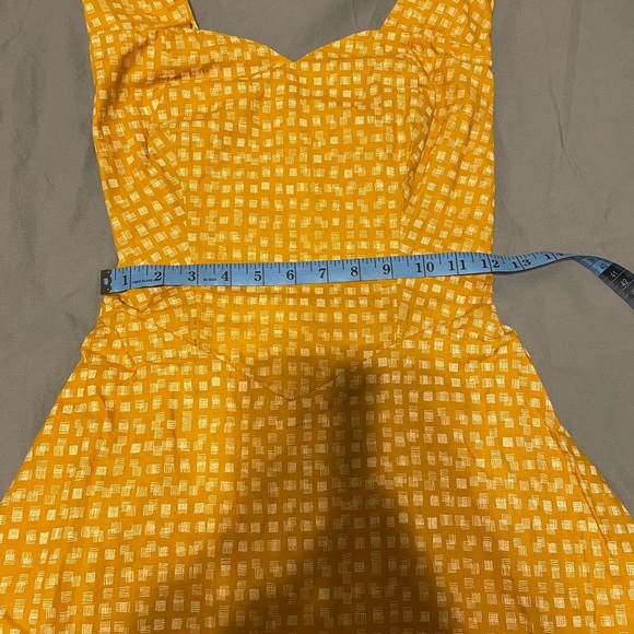NWOT Field Day Made in Oakland Mustard Yellow Dress | Size L B10 - Picture 5 of 6